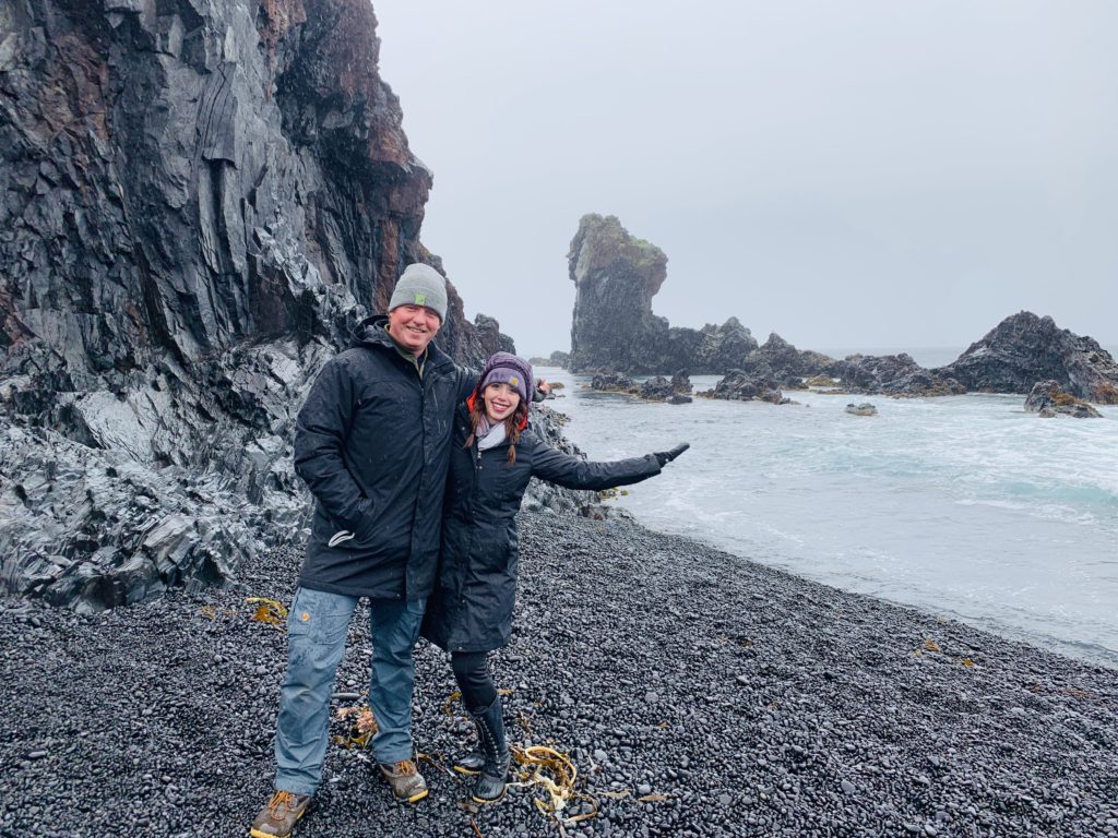 djupalonssandur black sand beach and ancient fisherman lifting stones test of strength