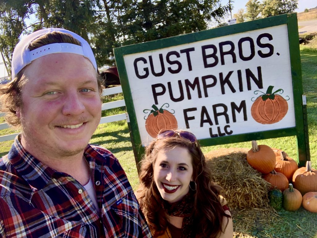 Born in Defiance Luke and Samantha visit Gust Brothers Pumpkin Farm in southern Michigan near Toledo, Ohio for the perfect fall activity