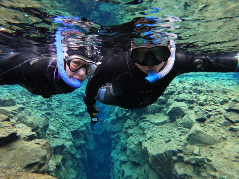 Luke and Samantha snorkel the Silfra Fissure in Iceland together to face their fears and make a memory